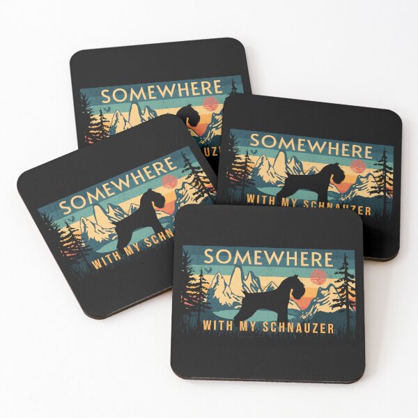 Item preview, Somewhere With My Schnauzer Vintage Hiking Camping Gift designed and sold by Guarddogdrive.