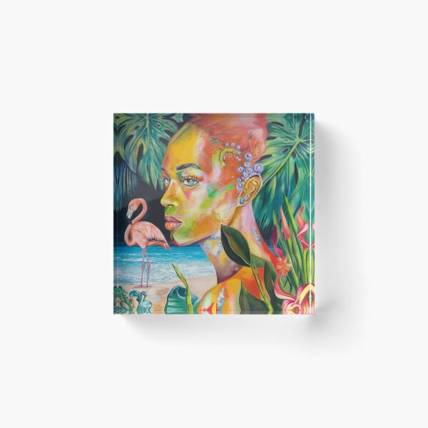 Item preview, Tropical Birds And Flowers - Orange Bliss  designed and sold by CanvasCarousel.