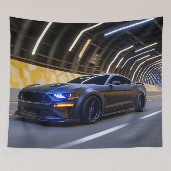 Item preview, Black Ford Mustang Dark Horse Poster – Pure Muscle, Ultimate Presence III designed and sold by AutoPopStudio.