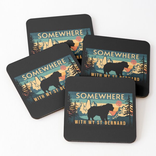 Item preview, Somewhere With My St Bernard Vintage Camping Gift designed and sold by Guarddogdrive.