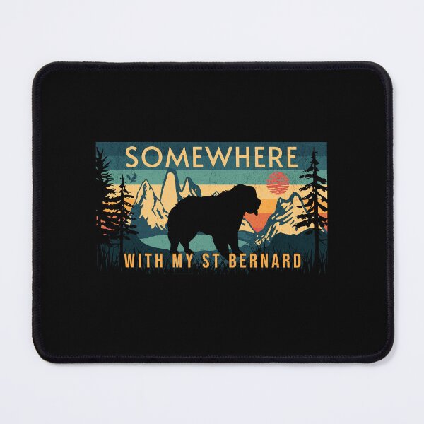 Item preview, Somewhere With My St Bernard Vintage Camping Gift designed and sold by Guarddogdrive.