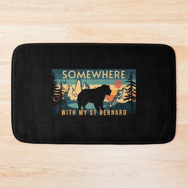 Item preview, Somewhere With My St Bernard Vintage Camping Gift designed and sold by Guarddogdrive.