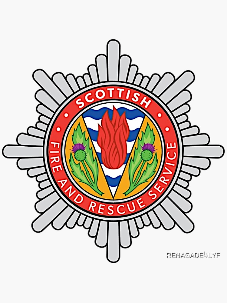 Thumbnail 3 of 3, Sticker, Scottish Fire & Rescue Service - Logo designed and sold by RENAGADE4LYF.