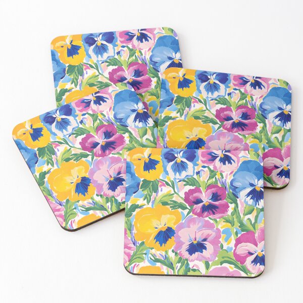 Item preview, Preppy pansies gouache painting designed and sold by SophieClimaArt.