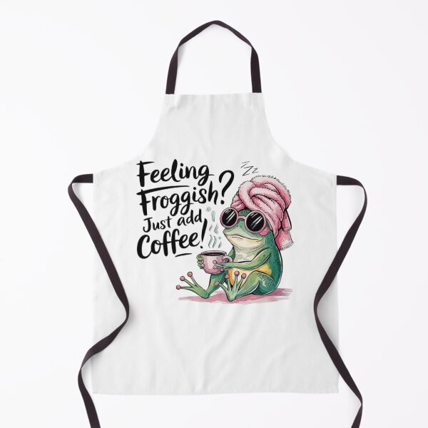 Item preview, Funny Frog Coffee Lover – Cute Sleepy Frog with Coffee Cup designed and sold by love3617.