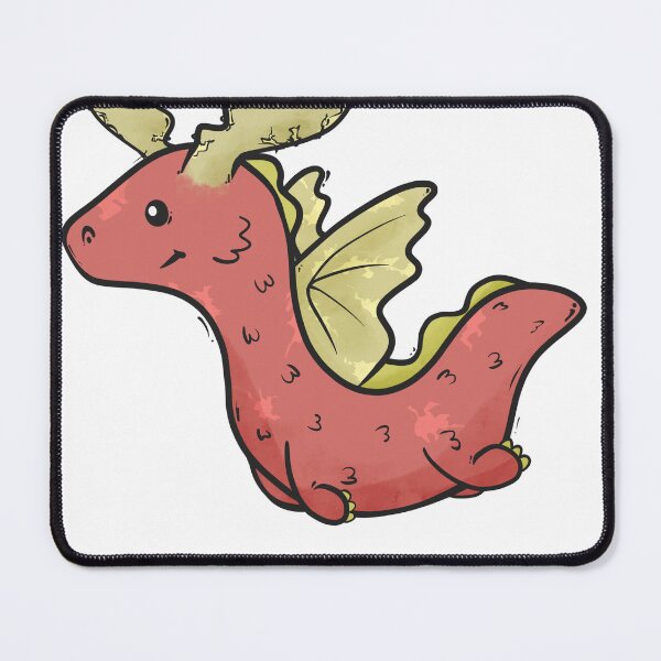 Item preview, Moose Dragon designed and sold by Cute & Funny Hand-Drawn Prints | Happy Doodle Friends Shop.