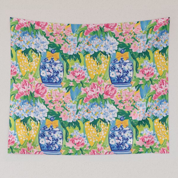 Item preview, Spring flowers in ginger jar designed and sold by SophieClimaArt.