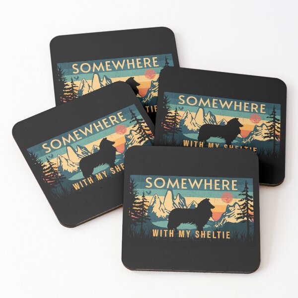 Item preview, Somewhere With My Sheltie Vintage Hiking Gift designed and sold by Guarddogdrive.