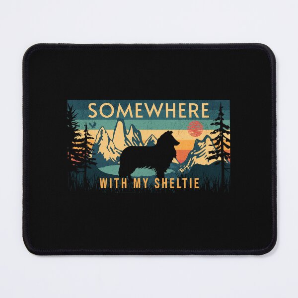 Item preview, Somewhere With My Sheltie Vintage Hiking Gift designed and sold by Guarddogdrive.
