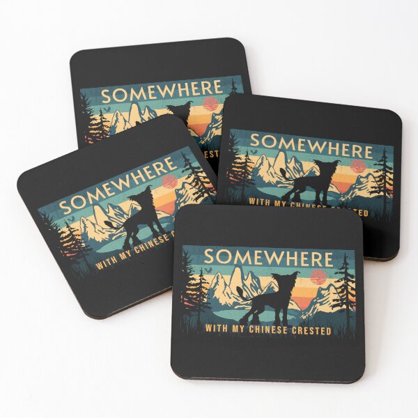 Item preview, Somewhere With My Chinese Crested Vintage Hiking Gift designed and sold by Guarddogdrive.