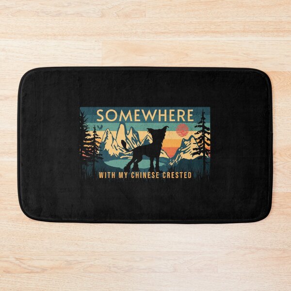 Item preview, Somewhere With My Chinese Crested Vintage Hiking Gift designed and sold by Guarddogdrive.