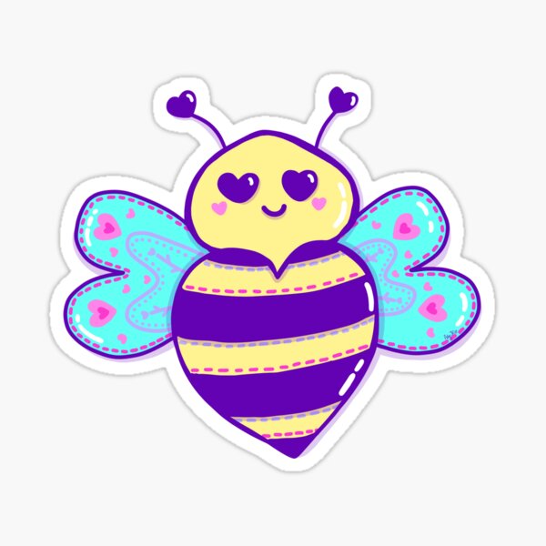 Item preview, Cute bee kawaii illustration sweet colors designed and sold by Manacraftoon.