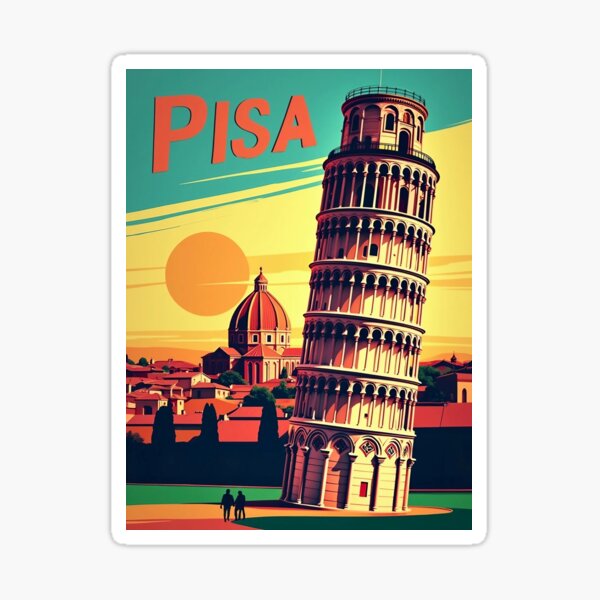 Artikel-Vorschau von Digitales Retro-Pop-Art-Poster von Pisa | Lebendige Kunst des Schiefen Turms | Vintage-Reiseposter aus Italien | Farbenfrohes Pisa, designt und verkauft von PaintedPixels01.