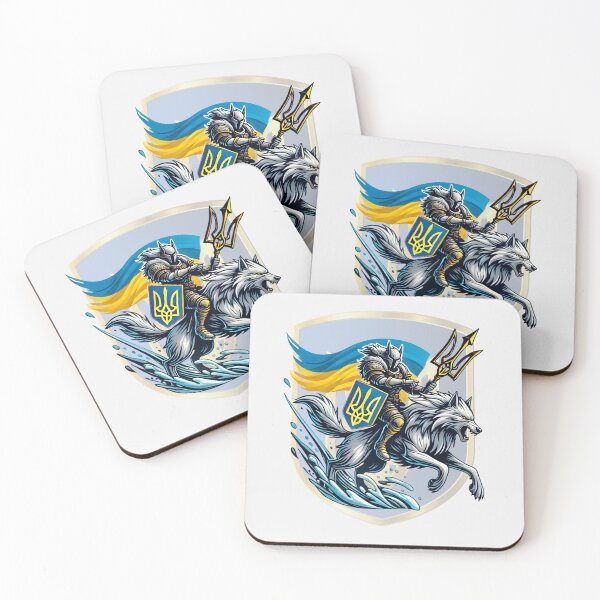 Item preview, Defender of Ukraine - Trident Warrior Riding Wolf designed and sold by buglevel.