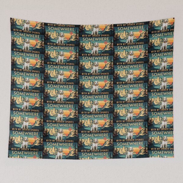 Item preview, Somewhere With My Cocker Spaniel Vintage Hiking Gift designed and sold by Guarddogdrive.