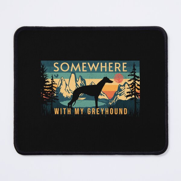 Item preview, Somewhere With My Greyhound Vintage Hiking Gift designed and sold by Guarddogdrive.