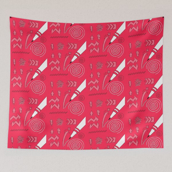 Item preview, Red Pencil Colorful Expressive Digital Art Illustrations Designs  designed and sold by ART ATTACK ZONE.