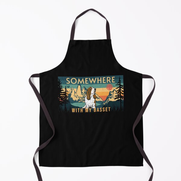 Item preview, Somewhere With My Basset Vintage Hiking Gift designed and sold by Guarddogdrive.