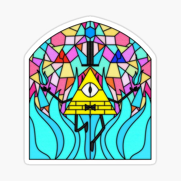 Artikel-Vorschau von Glasmalerei von Bill Cipher, designt und verkauft von TheGayPrometheus.