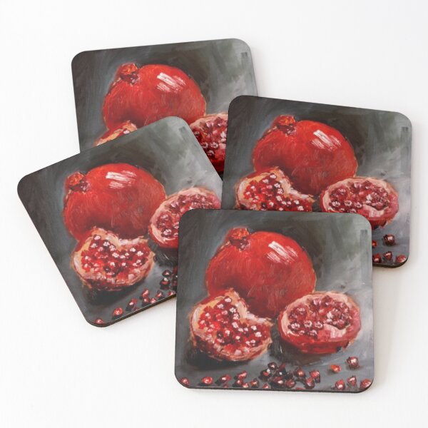Item preview, Pomegranate Impasto Print – Symbol of Life, Strength & Katherine of Aragon designed and sold by NiobesSkein.