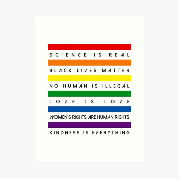 Science is Real Black Lives Matter Art Print