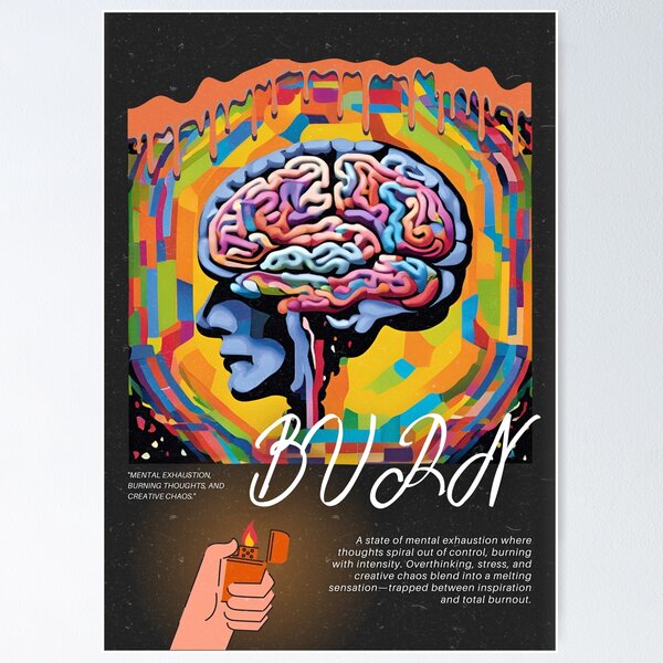 Item preview, Burnout - Psychedelic Mental Exhaustion Art designed and sold by Atlasch.