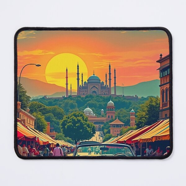 Item preview, Digital Retro Pop Art Poster of Kabul | Vintage Cityscape Design | Colorful Pop Art Style | Kabul Urban designed and sold by PaintedPixels01.