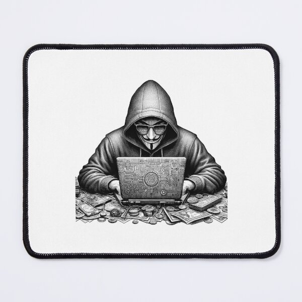 Item preview, Mysterious Hacker Masked and Hooded designed and sold by NTGUILTY.