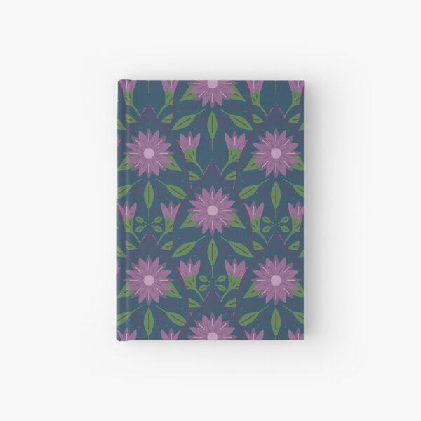 Vista previa del artículo con la obra «Estampado floral morado oscuro y azul marino», diseñado y vendido por spoonlessmarket.