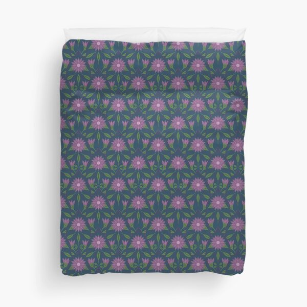 Item preview, Dark Puple and Navy Floral Print designed and sold by spoonlessmarket.