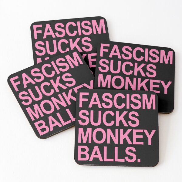 Artikelvorschau, Fascism Sucks Monkey Balls - pink entworfen und verkauft von Thelittlelord.