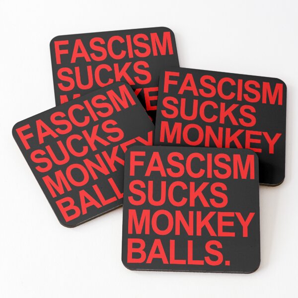 Artikelvorschau, Fascism Sucks Monkey Balls - red entworfen und verkauft von Thelittlelord.