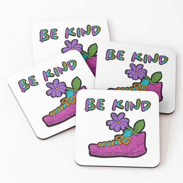 Item preview, Be Kind Sneaker Flower Squiggle Pattern Shoe designed and sold by KatelynMitalski.