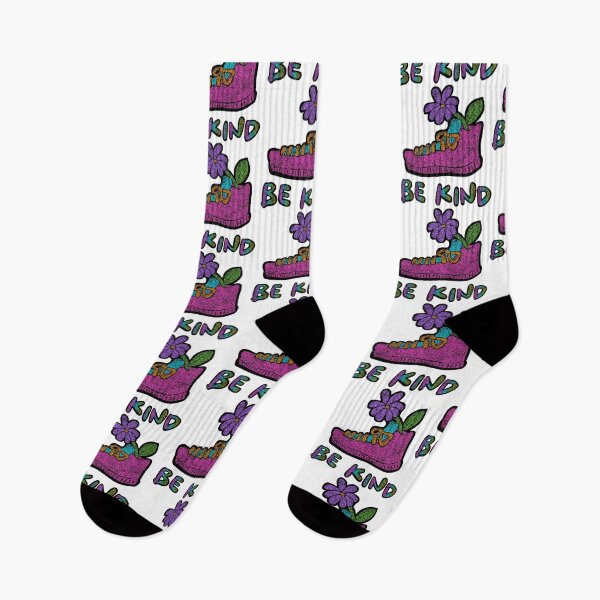 Item preview, Be Kind Sneaker Flower Squiggle Pattern Shoe designed and sold by KatelynMitalski.