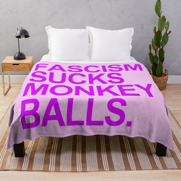Artikelvorschau, Fascism Sucks Monkey Balls - violet 2.0 entworfen und verkauft von Thelittlelord.