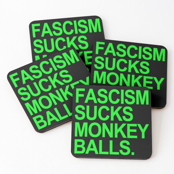 Artikelvorschau, Fascism Sucks Monkey Balls - green entworfen und verkauft von Thelittlelord.