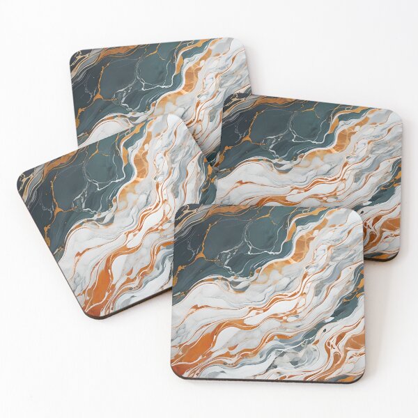 Item preview, Marbling Gray Curves With Orange designed and sold by Ciervo Primavera.