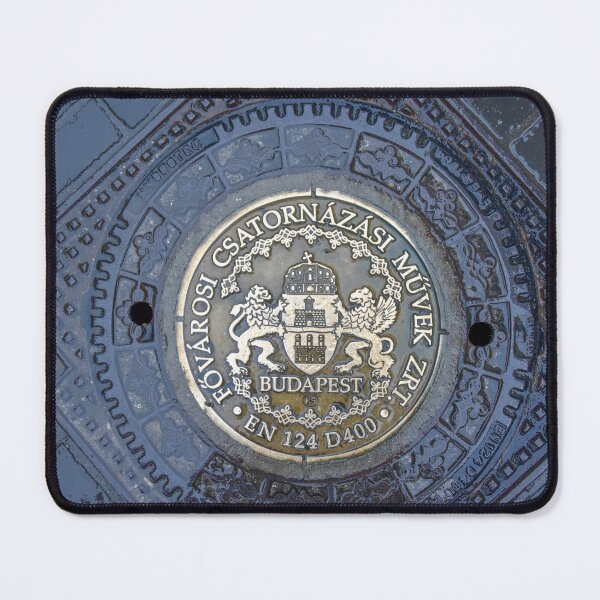Item preview, Budapest Coat of Arms on a Manhole Cover designed and sold by Catherine Sherman.