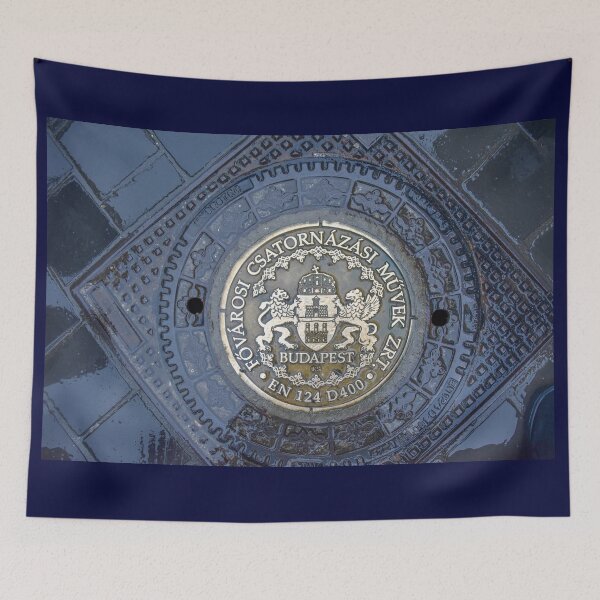 Item preview, Budapest Coat of Arms on a Manhole Cover designed and sold by Catherine Sherman.