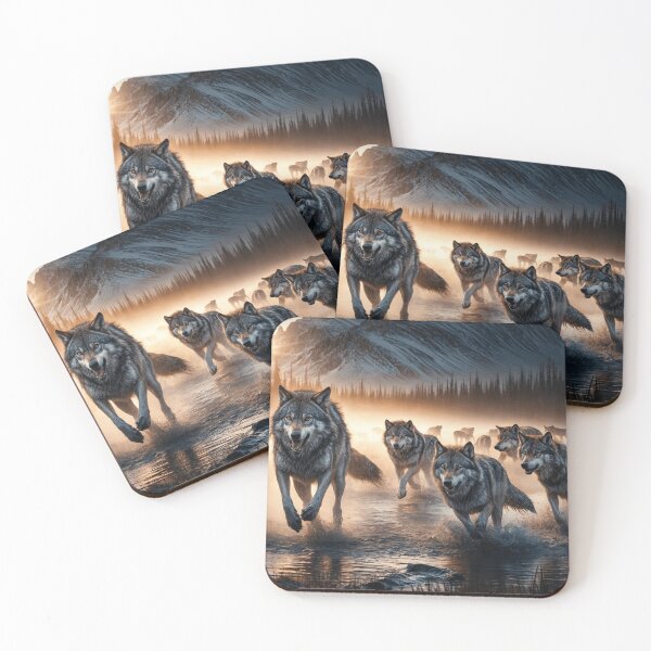 Item preview, WOLVES HUNTING PREY designed and sold by origingallery.