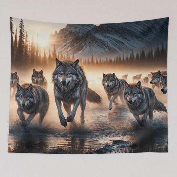 Item preview, WOLVES HUNTING PREY designed and sold by origingallery.