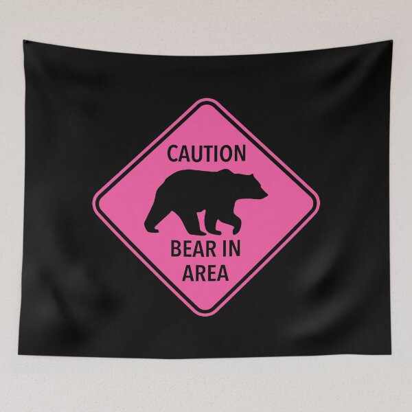 Artikelvorschau, Caution: Bear in Area (pink) entworfen und verkauft von Thelittlelord.