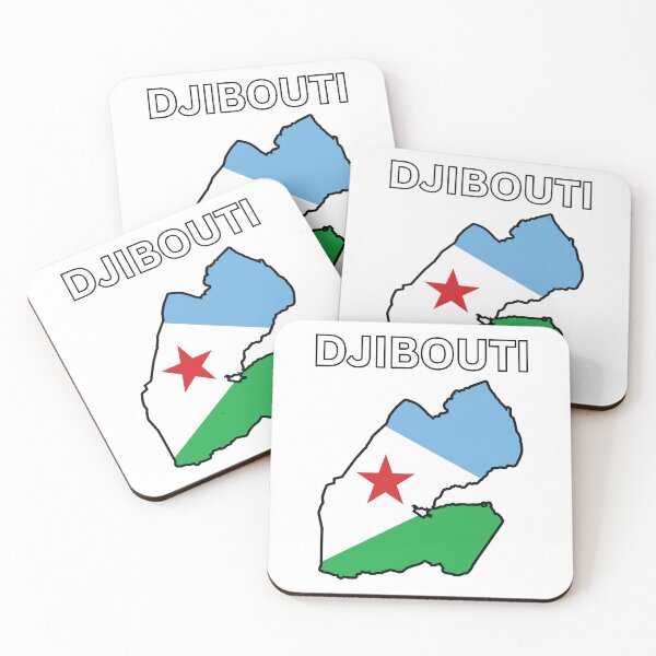 Item preview, Djibouti flag map designed and sold by atomstartup.