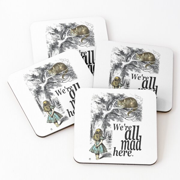 Item preview, We Are All Mad Here - Alice In Wonderland Quote designed and sold by maryedenoa.