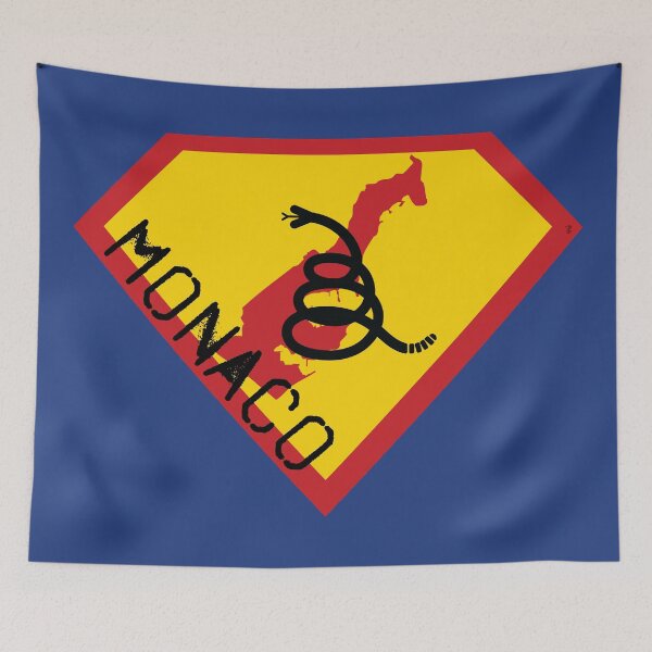 Item preview, Monegasque SHIELD - Freedom Is The Superpower - Modern Gadsden Snake Flag - Dont Tread On Me SUPERHERO MONACO spellout design designed and sold by pelagio.