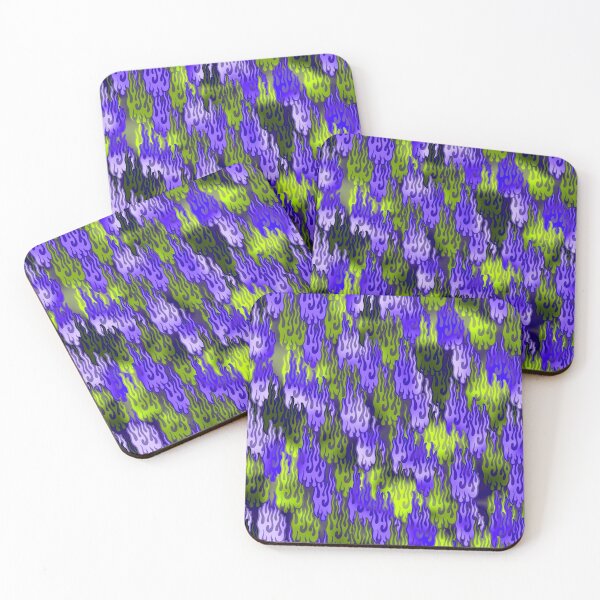 Item preview, blue and yellow flame pattern designed and sold by JVNS.