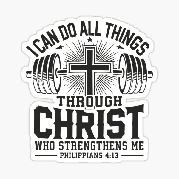 Artikel-Vorschau von Ich vermag alles durch Christus – Philipper 4:13 Gym Faith, designt und verkauft von chantastical.