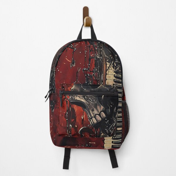 Item preview, heavy music keyboard skull piano red black dejco designed and sold by dejco.art.