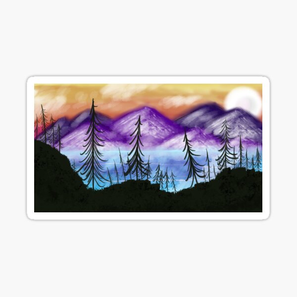 Item preview, Sunset on the hills designed and sold by Kya3D.