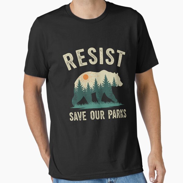 Vista previa del artículo con la obra «Resistamos, salvemos nuestros parques», diseñado y vendido por varioarts.